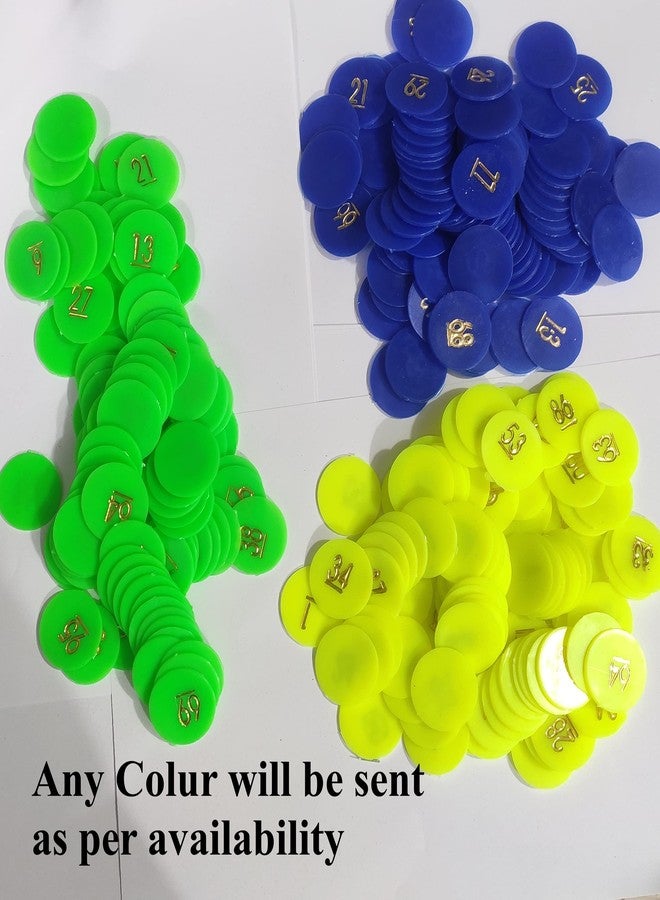 OMX Plastic Numerical Token/Coins (1 to 100) Number Coins(Big)(Size: 32mm / 1.25 Inch Round), You can get Any Colour - Image 2